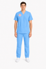 ÜÇAS Soft Lycra Erkek Açık Mavi Doktor/Hekim Forması Takımı - 2026 Yönetmelik Uyumlu (Alaskan Blue)