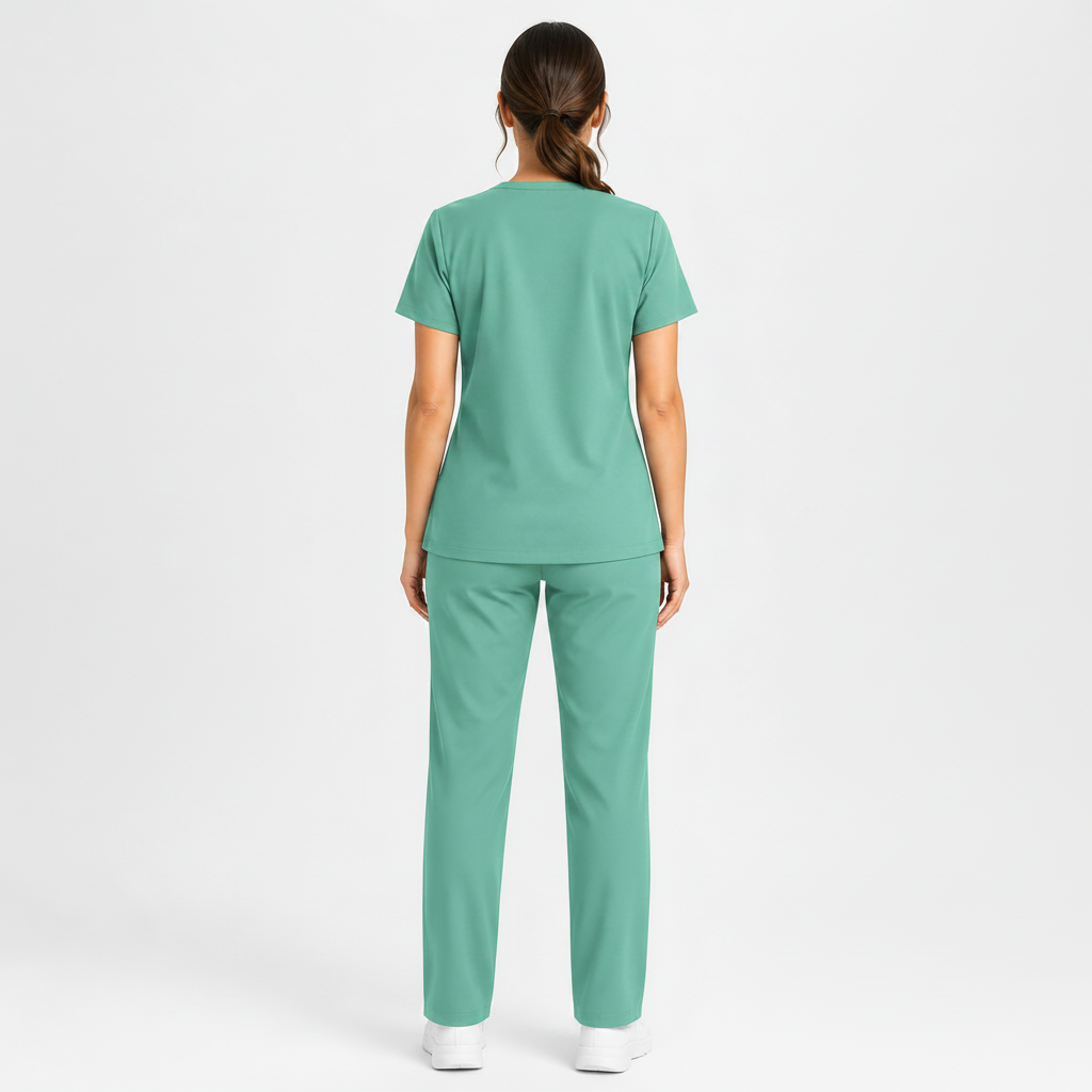Sebat® 4Stretch™ Bermuda ASM Forması Arka Görünüm - Boru Paça Detayı