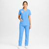 Sebat® 4Stretch Esnek Mavi Kadın Doktor/Hekim Forması Takımı - 2026 Yönetmelik Uyumlu (Alaskan Blue)