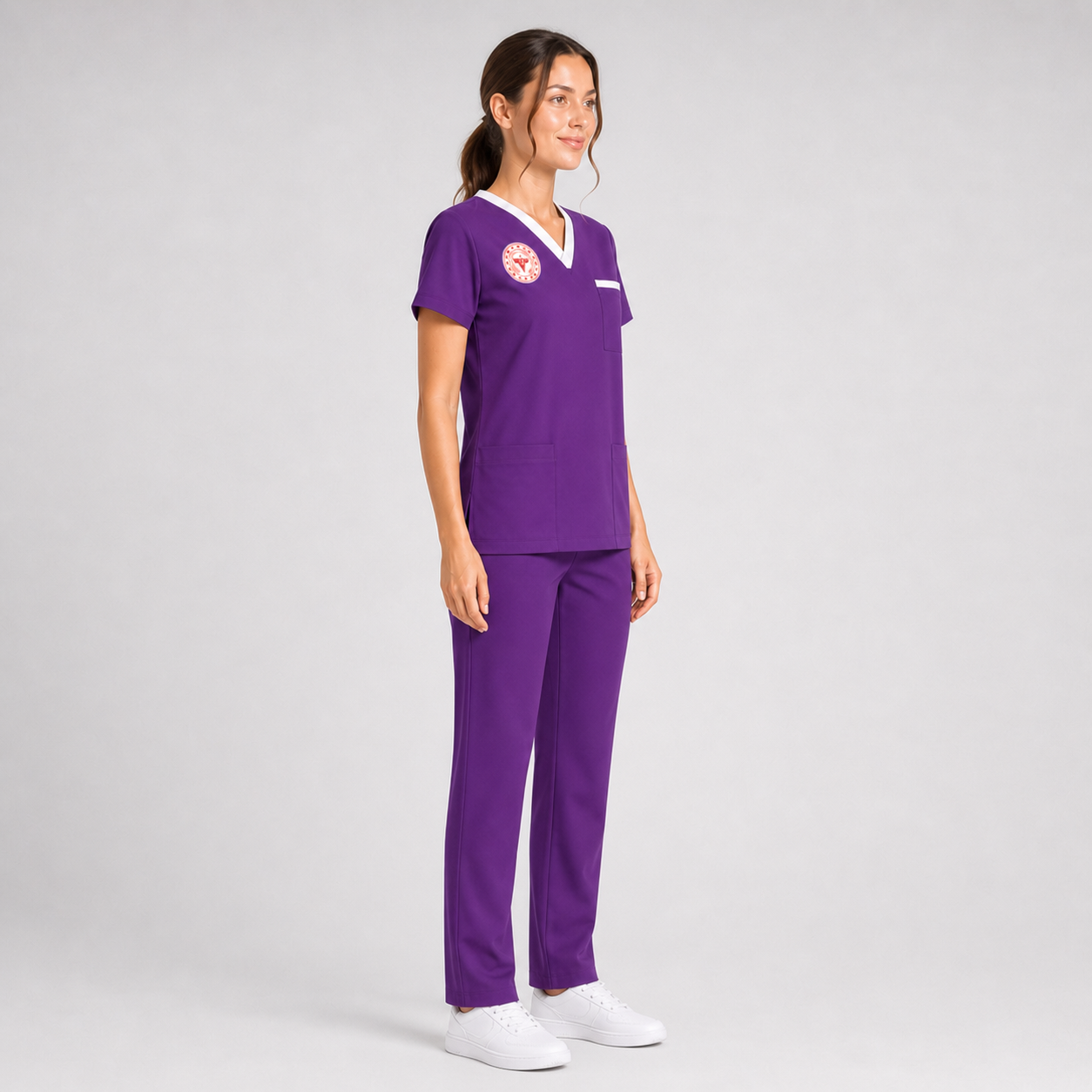 Sebat® 4Stretch™ Sorumlu Ebe Takımı Mor Yan Profil - Şeritli