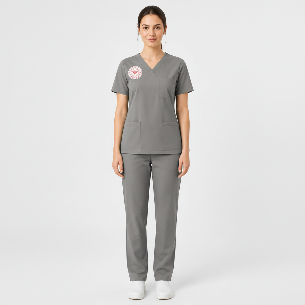 Sebat® 4Stretch™ Mühendis ve Bilişim Personeli Forması - Neutral Gray Önden Görünüm